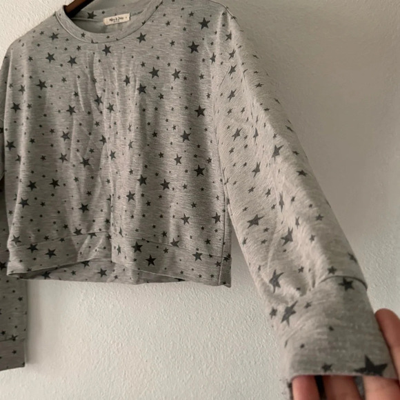 Mikey Joey Star Y2K Crop Sweatshirt Streetwear Small Oversized Indie - Picture 4 of 8